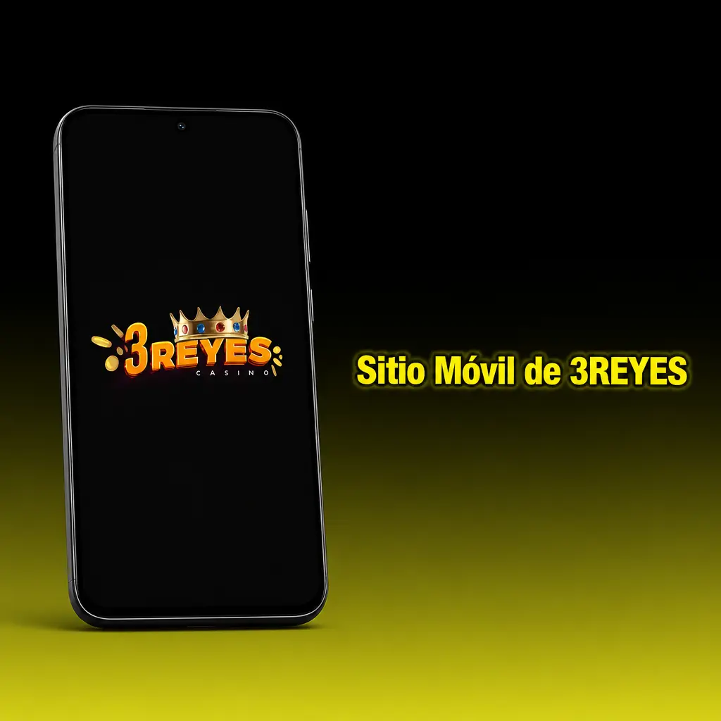Sitio móvil de 3REYES abierto en el navegador de un celular